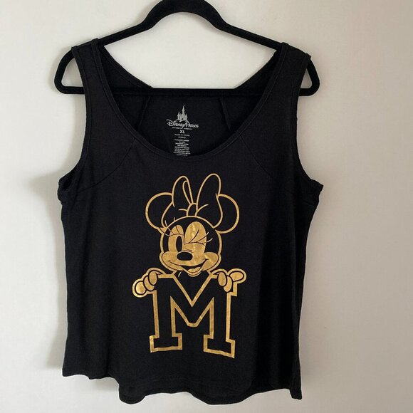 RARE FIND DISNEY PARKS AUTHENTIC WOMEN'S TANK TOP SHIRT SLEEVELESS BLACK SIZE XL - Picture 1 of 5